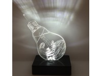 Luce in plexiglass lampadina 